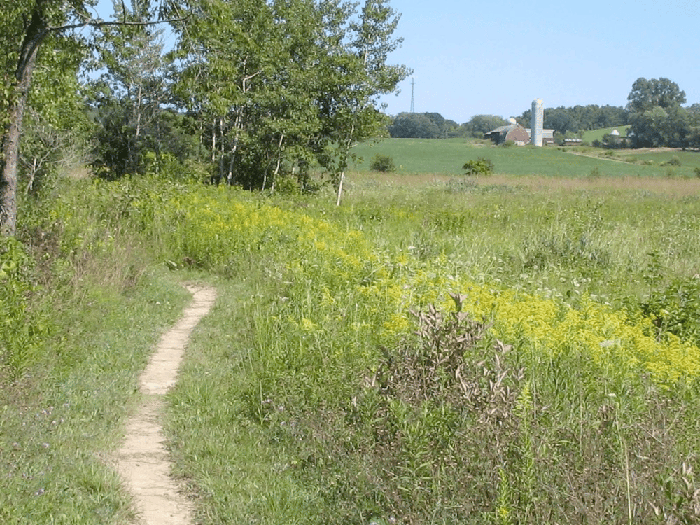 The Ice Age Trail in passes through the rolling hills of Waukesha County