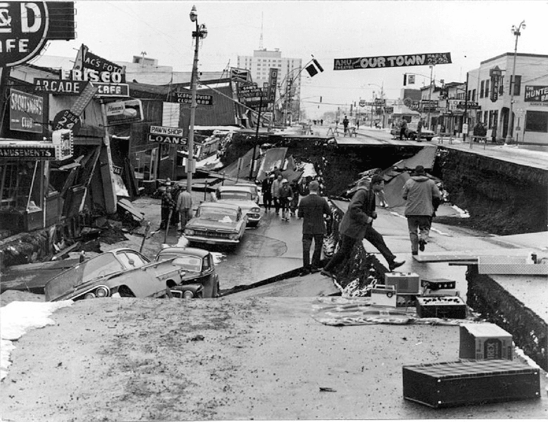 Damage to Anchorage caused by the 1964 Alaska earthquake