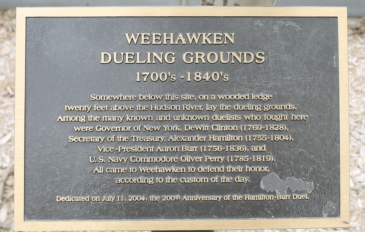 Weehawken Dueling Grounds | Historic Sites In New Jersey