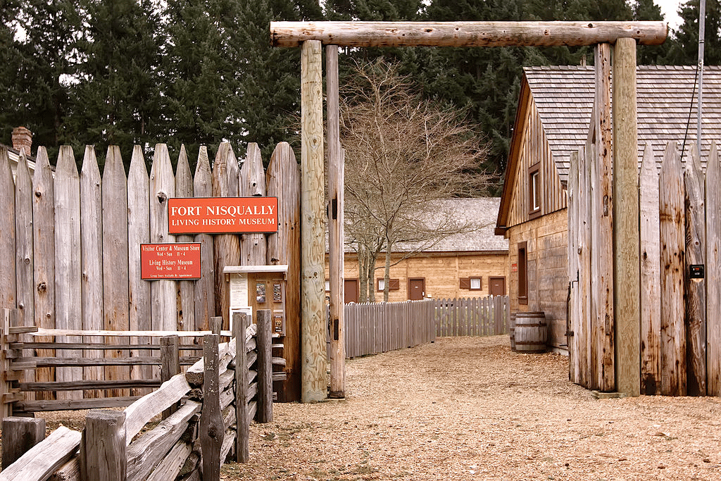 Fort Nisqually Living History Museum Entrance | Historic Sites In Washington 