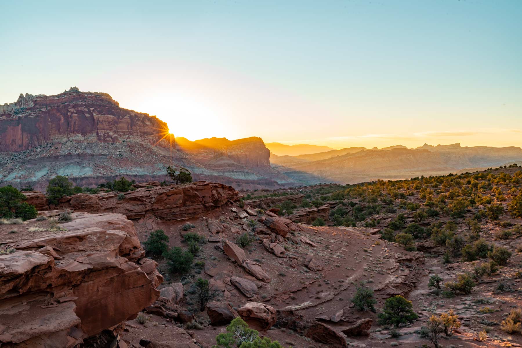 panorama point sunrise, things to do in capitol reef national park