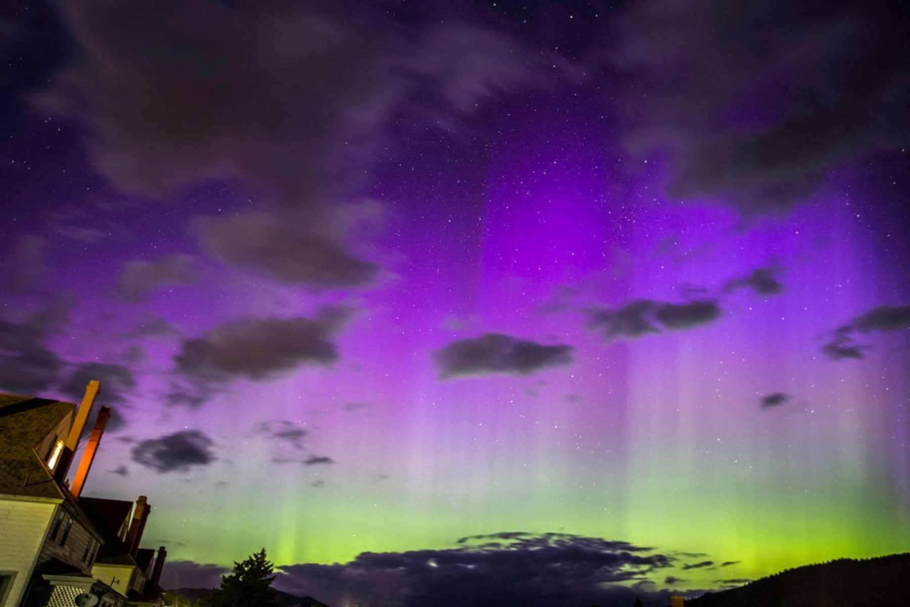 Northern Lights in Yellowstone as seen in 2015.