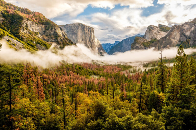Tunnel View Yosemite National Park in the fall