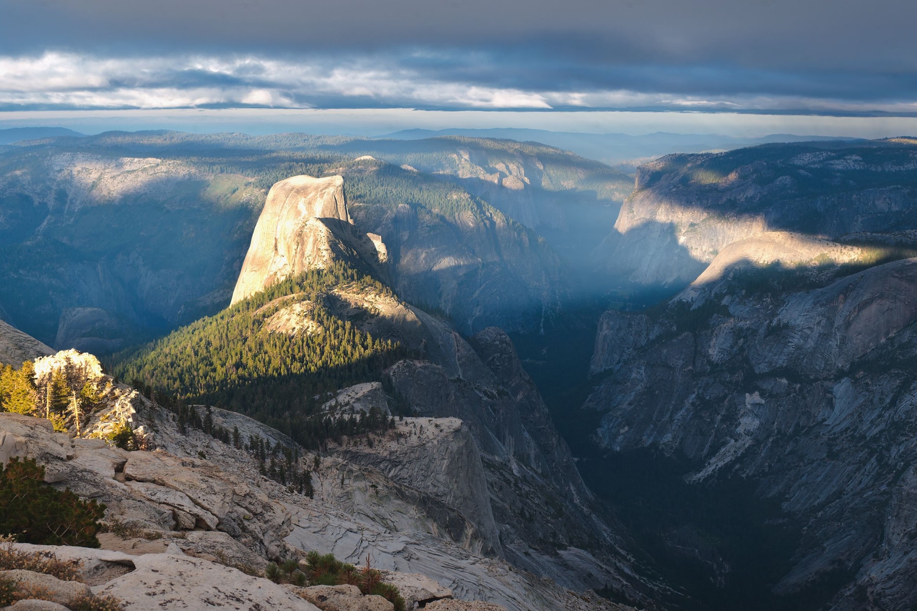 Half Dome as seen from the Clouds Rest Trail in Yosemite.