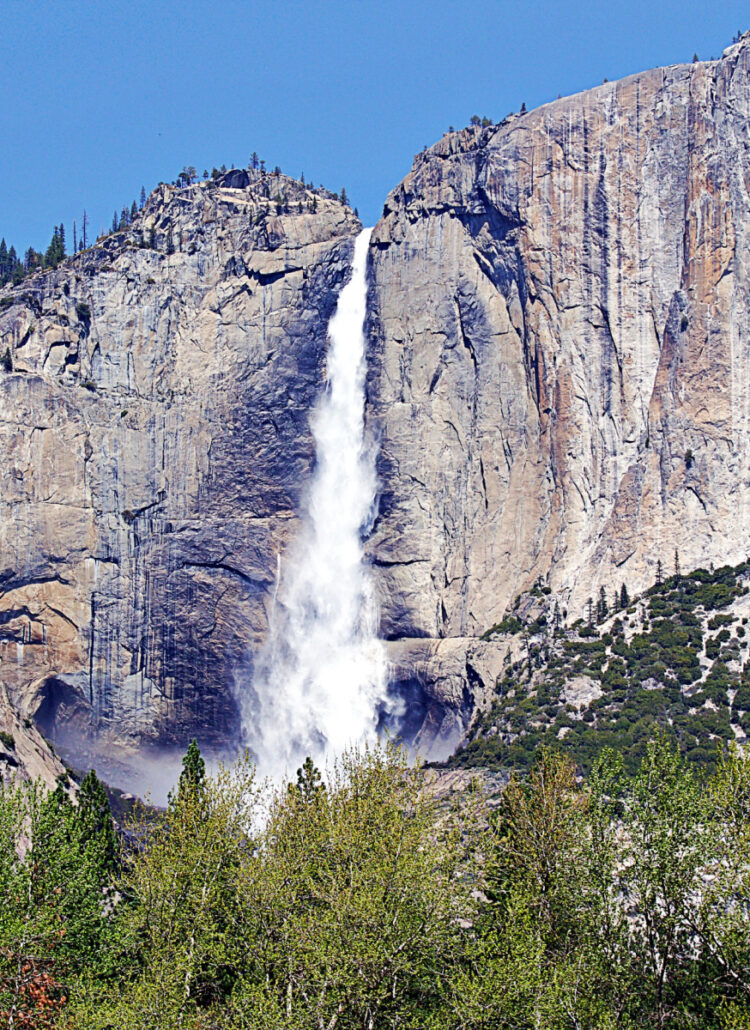 Yosemite Falls in the summer.