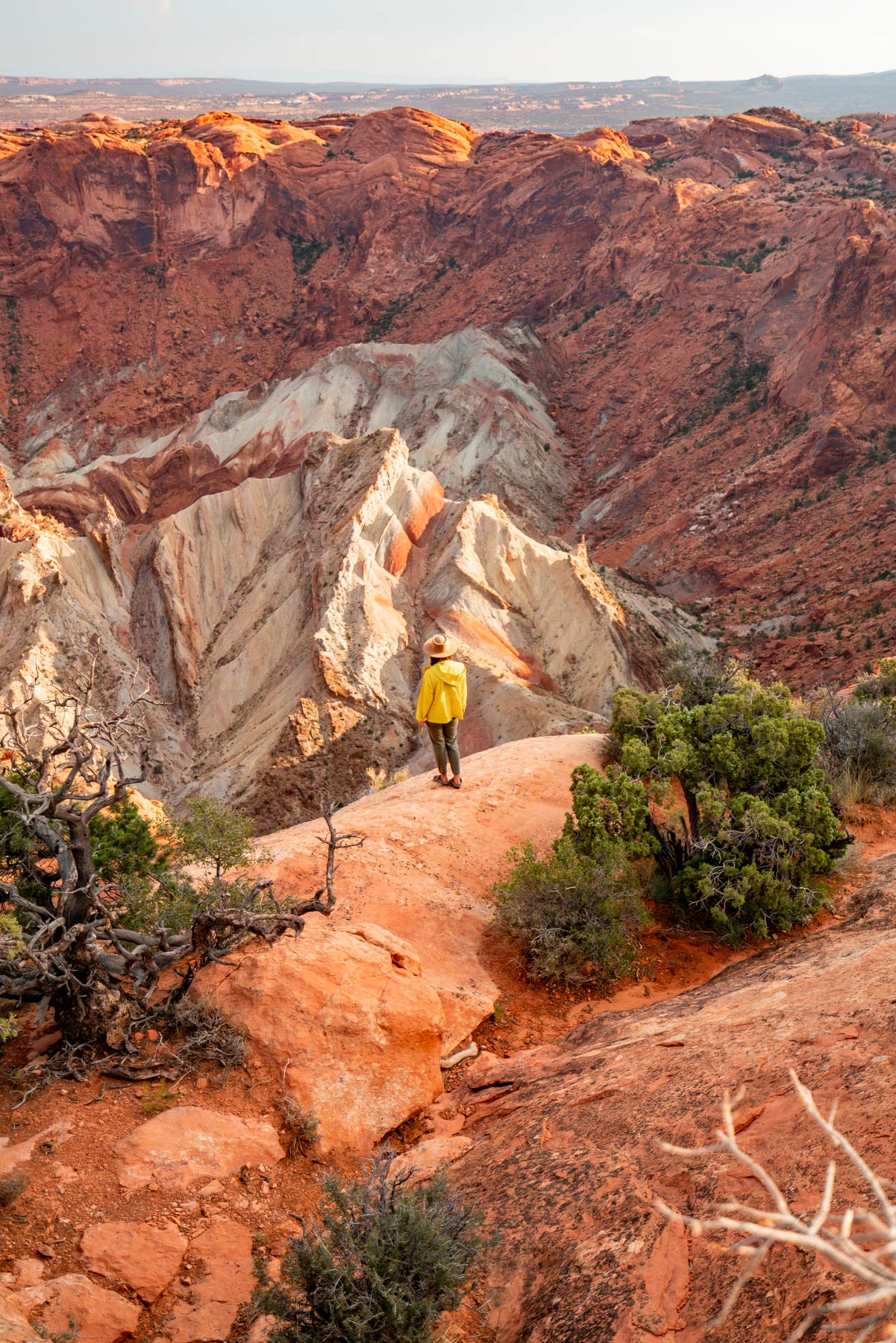 first overlook at upheaval dome in canyonlands national park utah