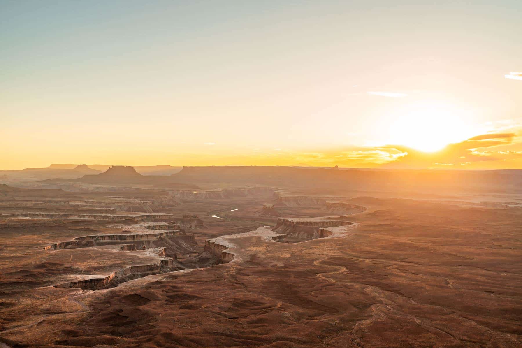 sunset green river overlook canyonlands national park