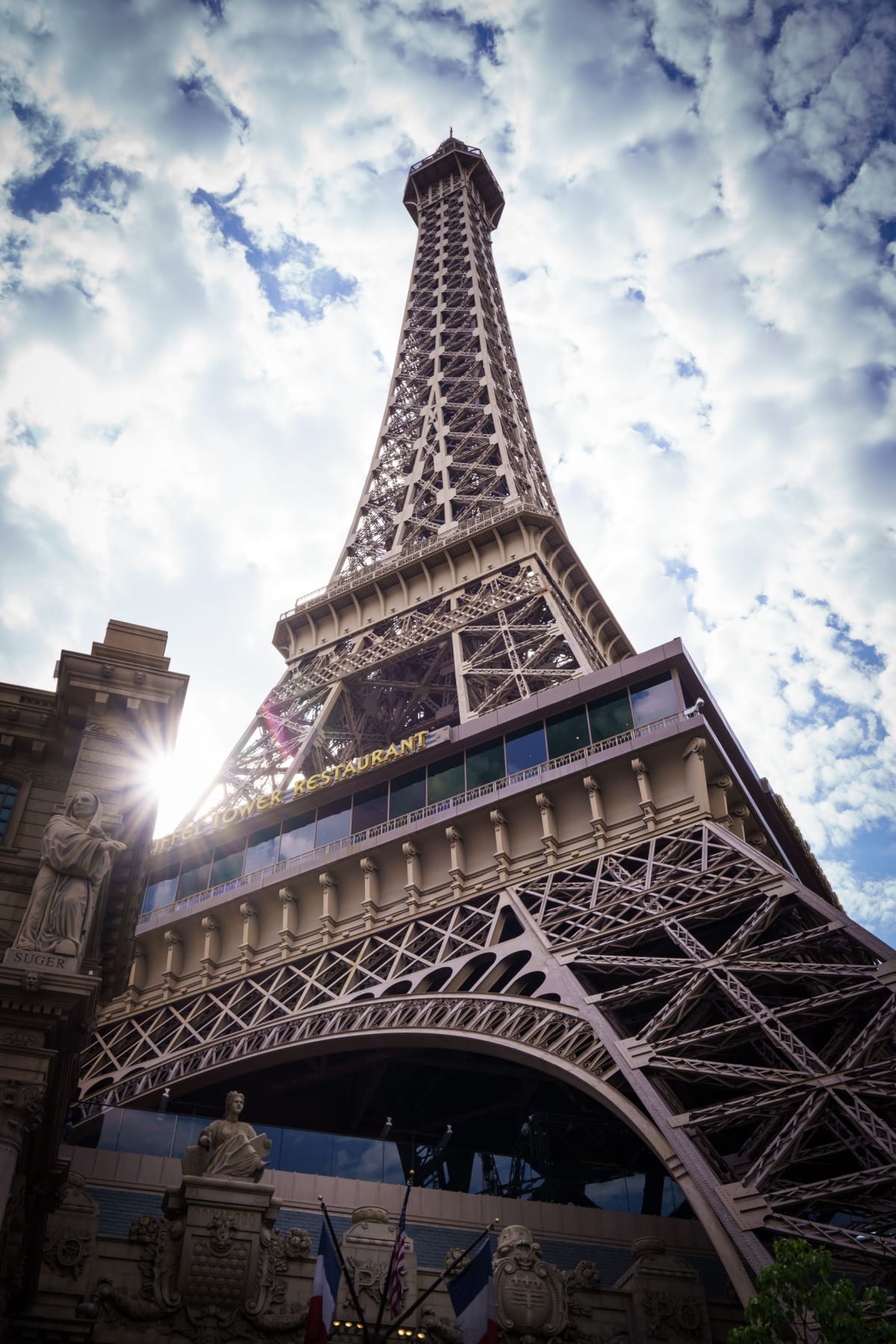 A replica of the Eiffel Tower in Las Vegas