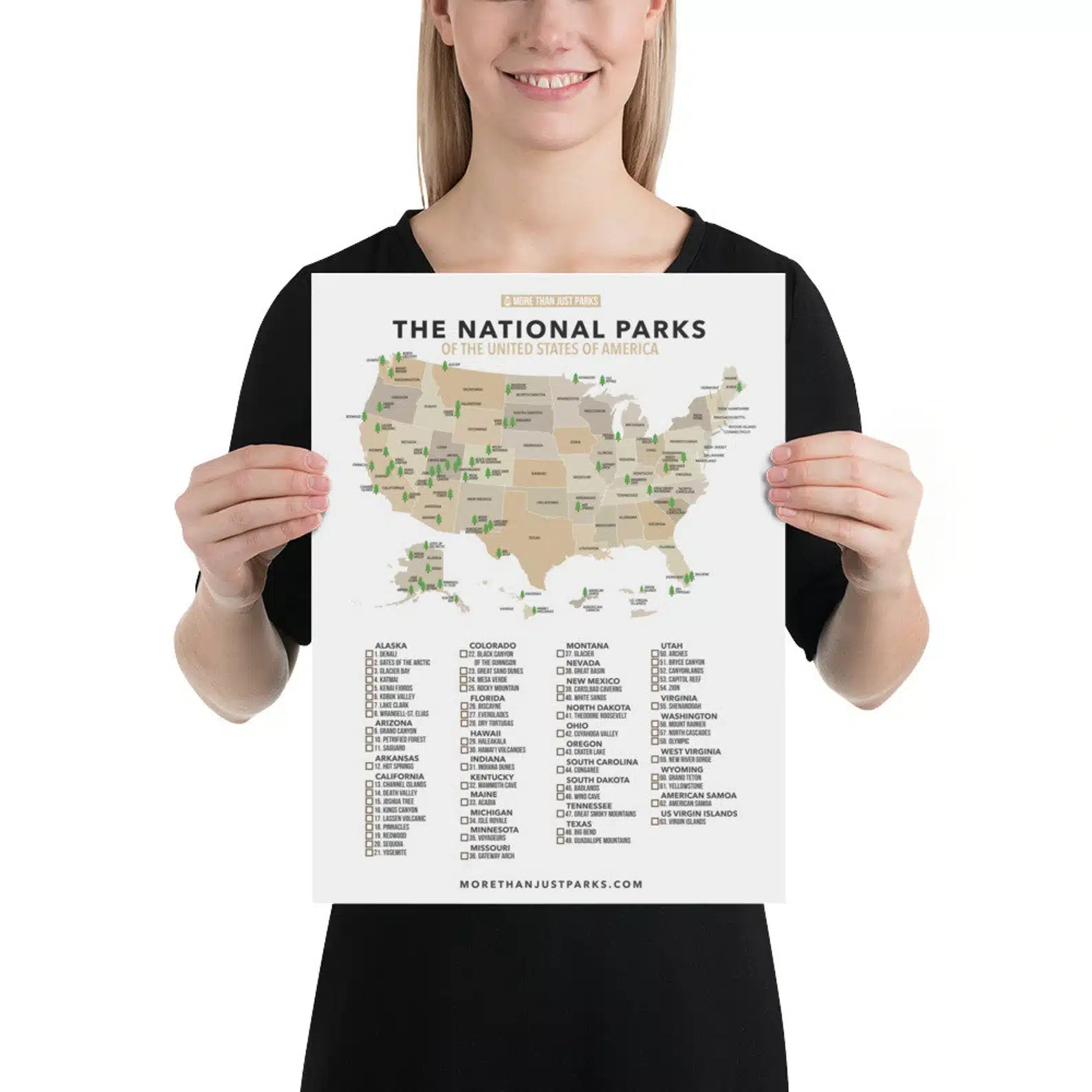 national parks checklist map by more than just parks
