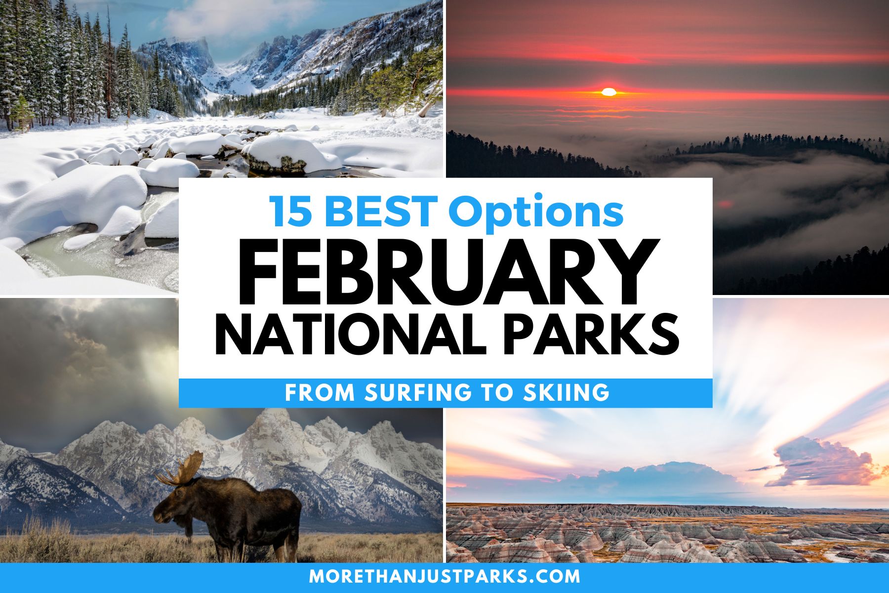 Best National Parks in February Graphic