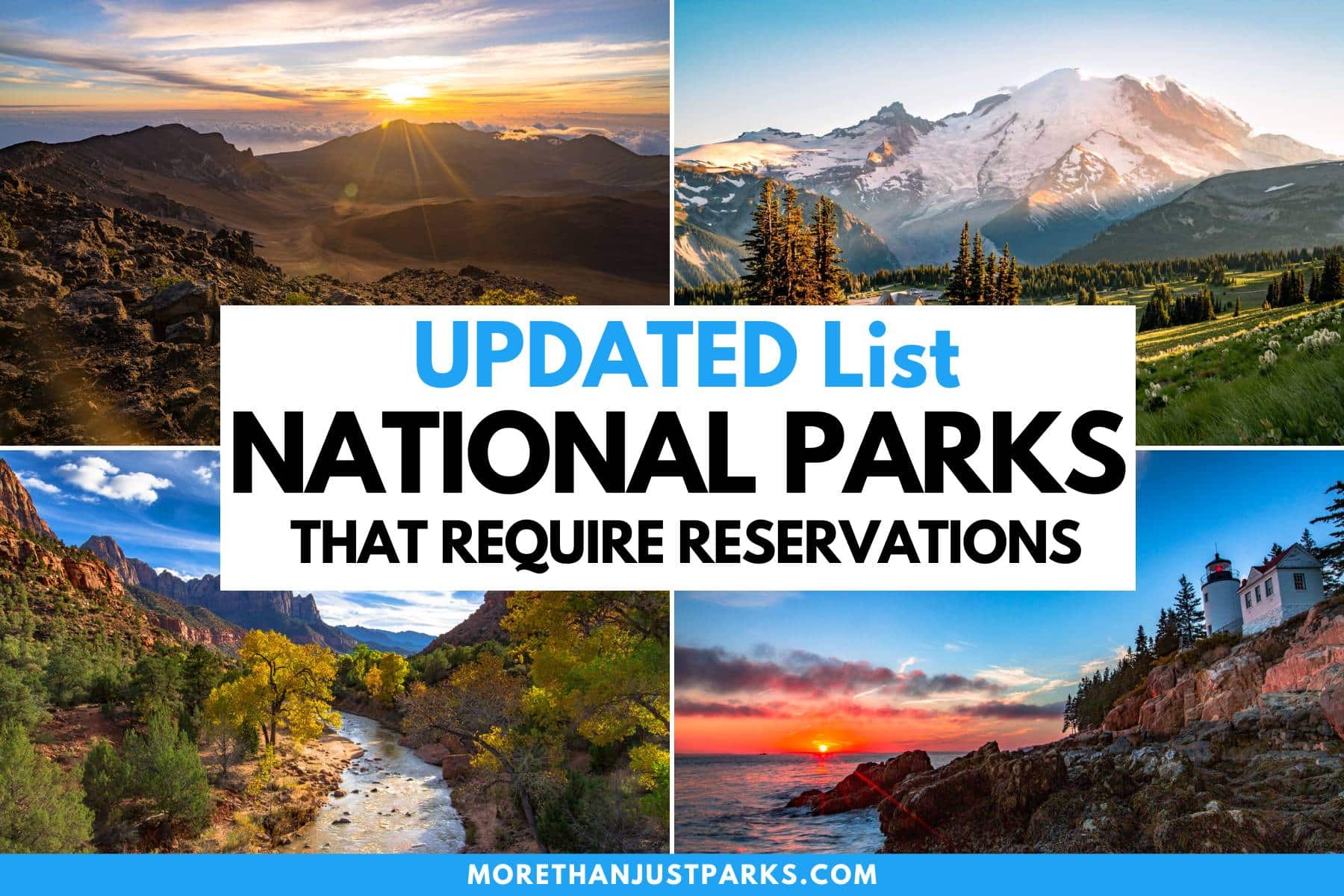 national parks that require reservations, national park reservations, list of national parks that have reservations