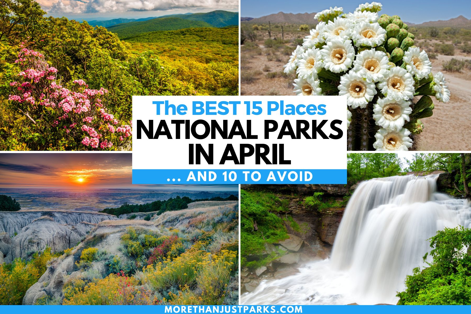 Top 15 Best National Parks to Visit in April graphic