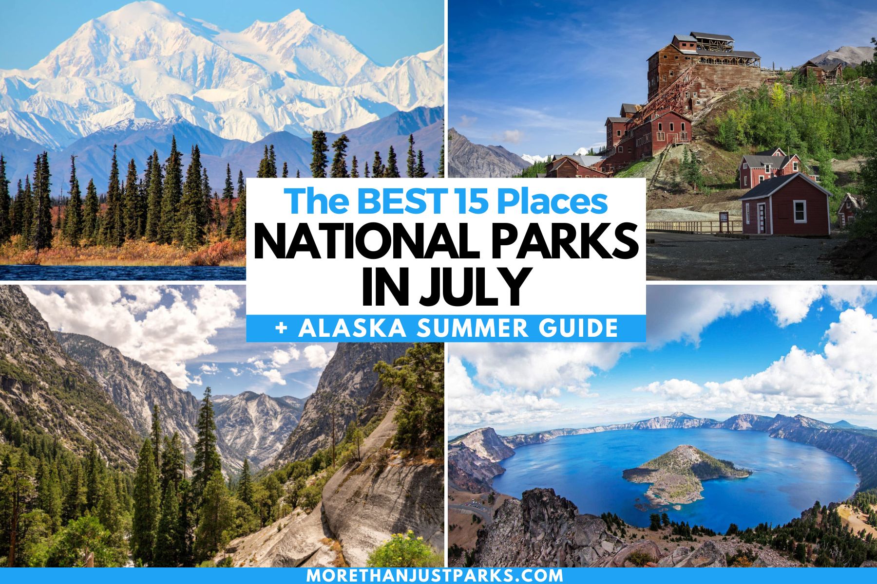Best National Parks in July Graphic