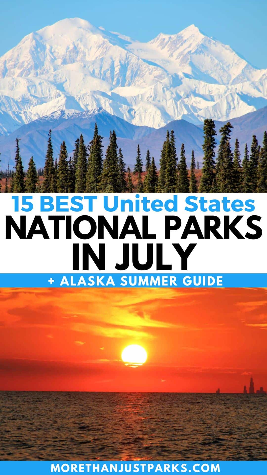 Best National Parks in July Graphic