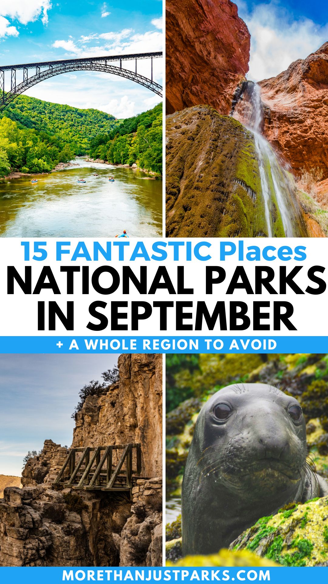 Best national parks to visit in September graphic