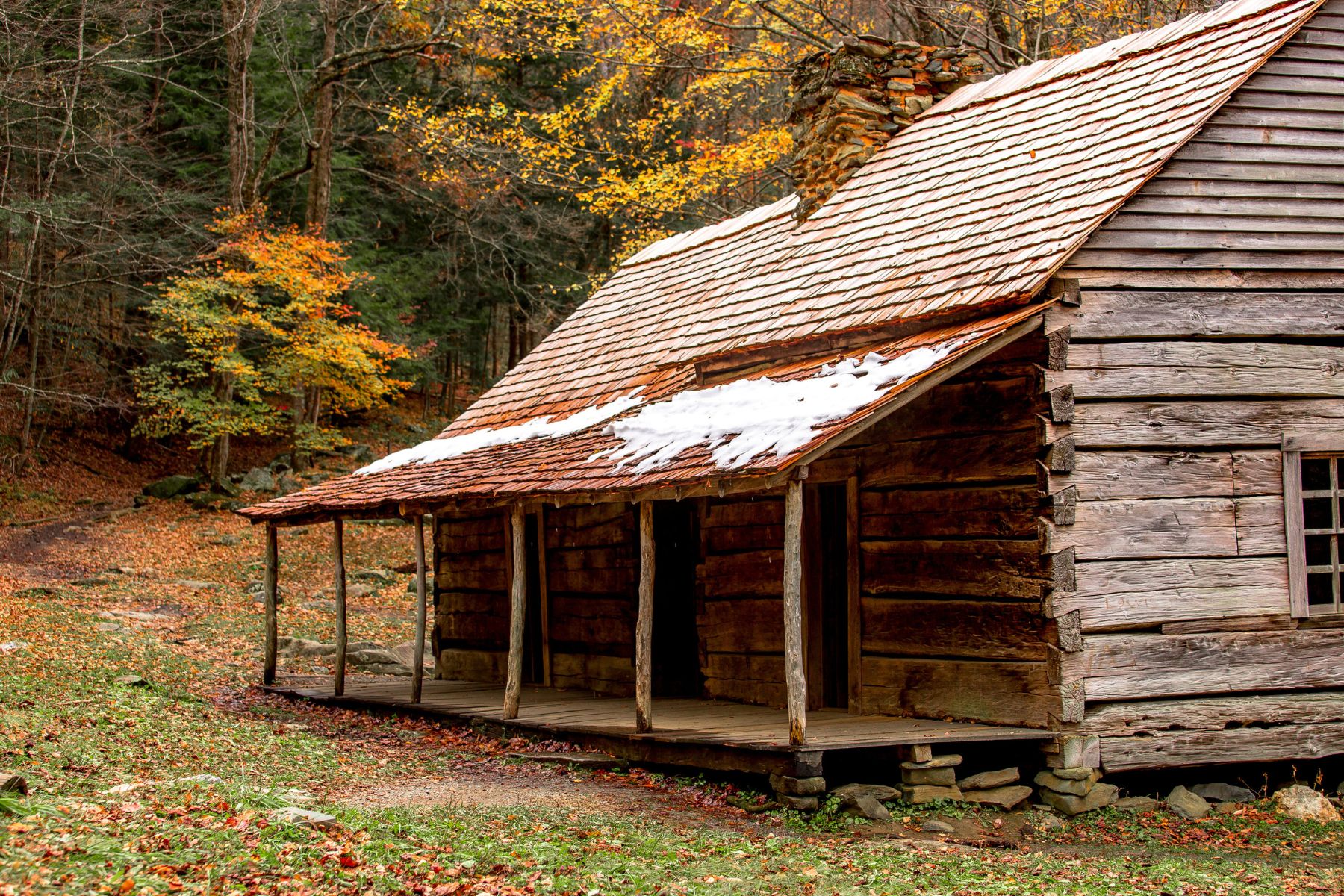 Noah Bud Ogle Farm in Roaring Fork Motor Nature Trail area of Great Smoky Mountains National Park