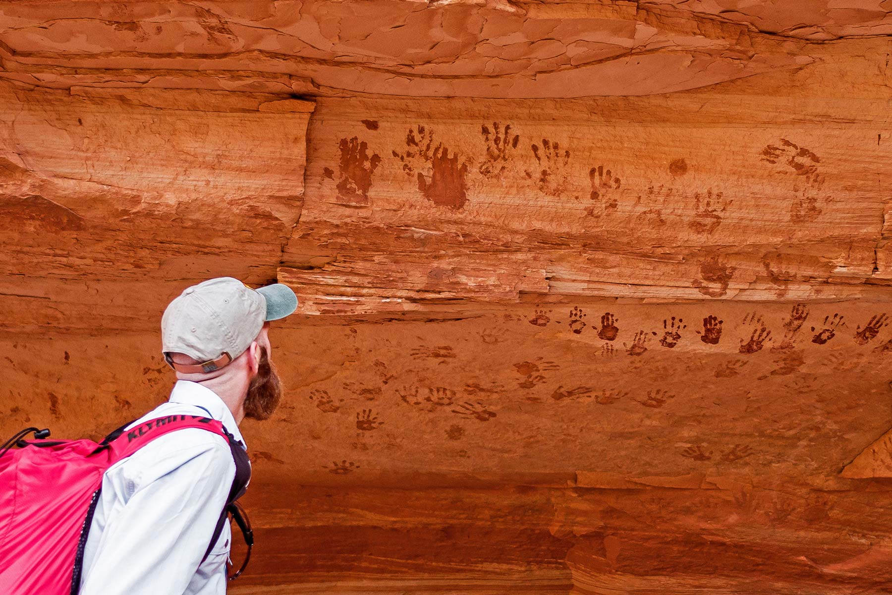 native american hands at natural bridges national monument